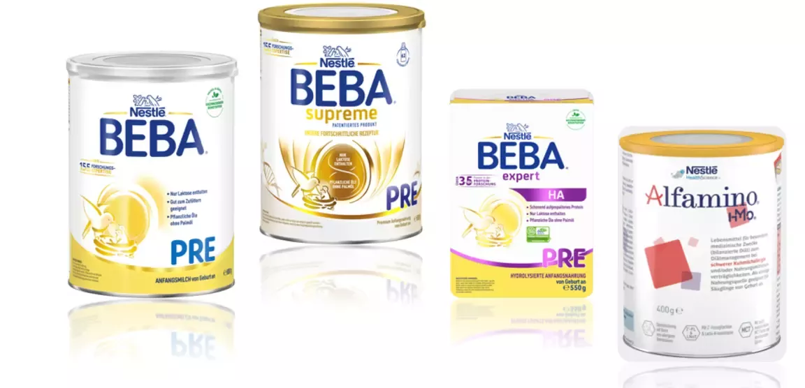 BEBA- und Alfamino-Produkte