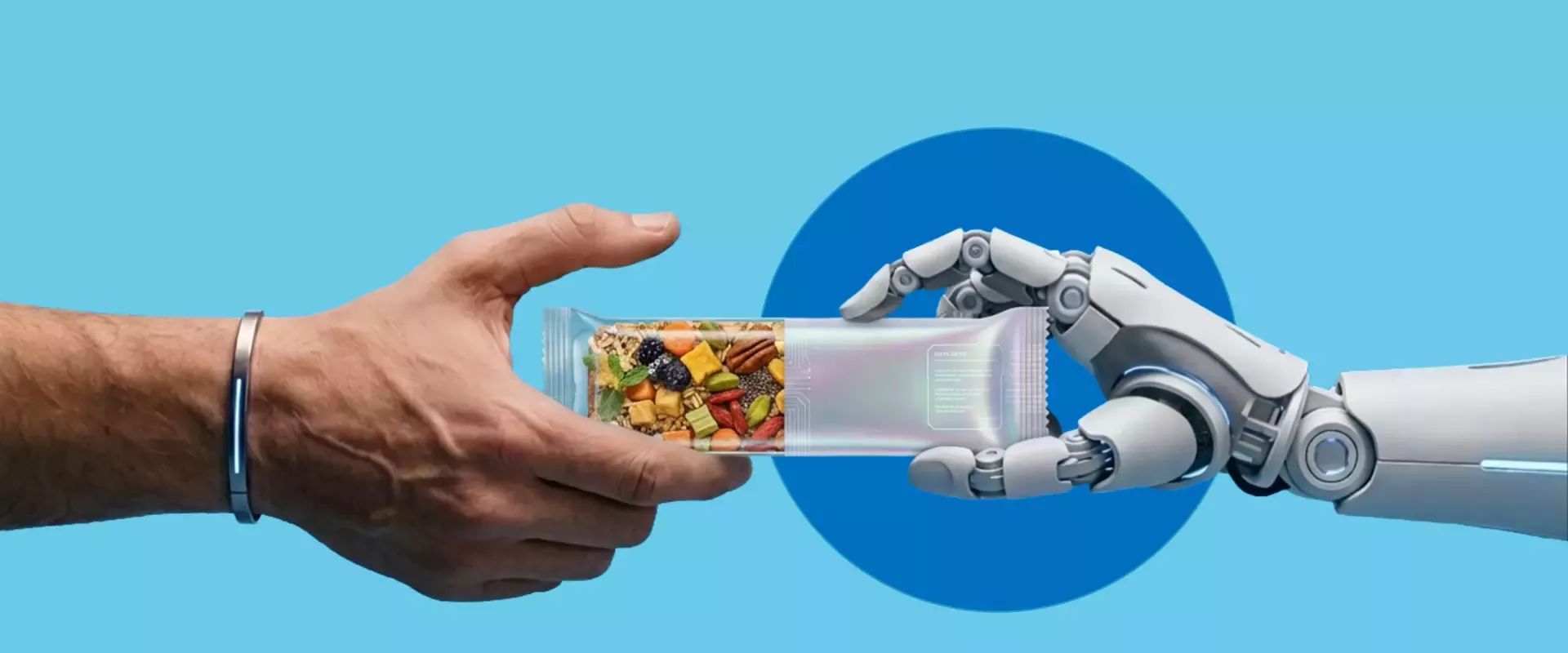 Hand mit Roboter
