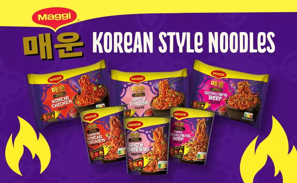 Alle sechs Korean Style Noodles