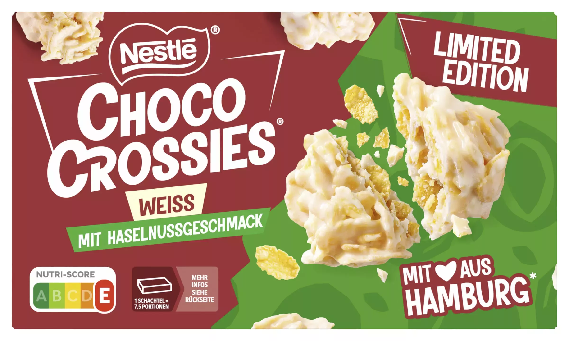 Nestlé Choco Crossies Weiß mit Haselnussgeschmack