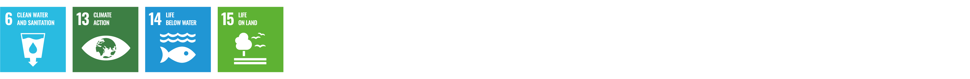 SDG 6, 13, 14, 15